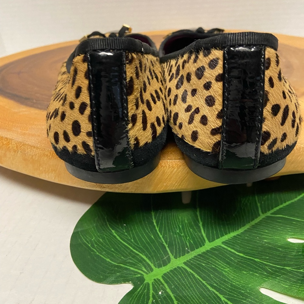 COACH Poppy KUDOS Leopard Dyed Pony Hair Ballet Flats - Picture 5 of 9